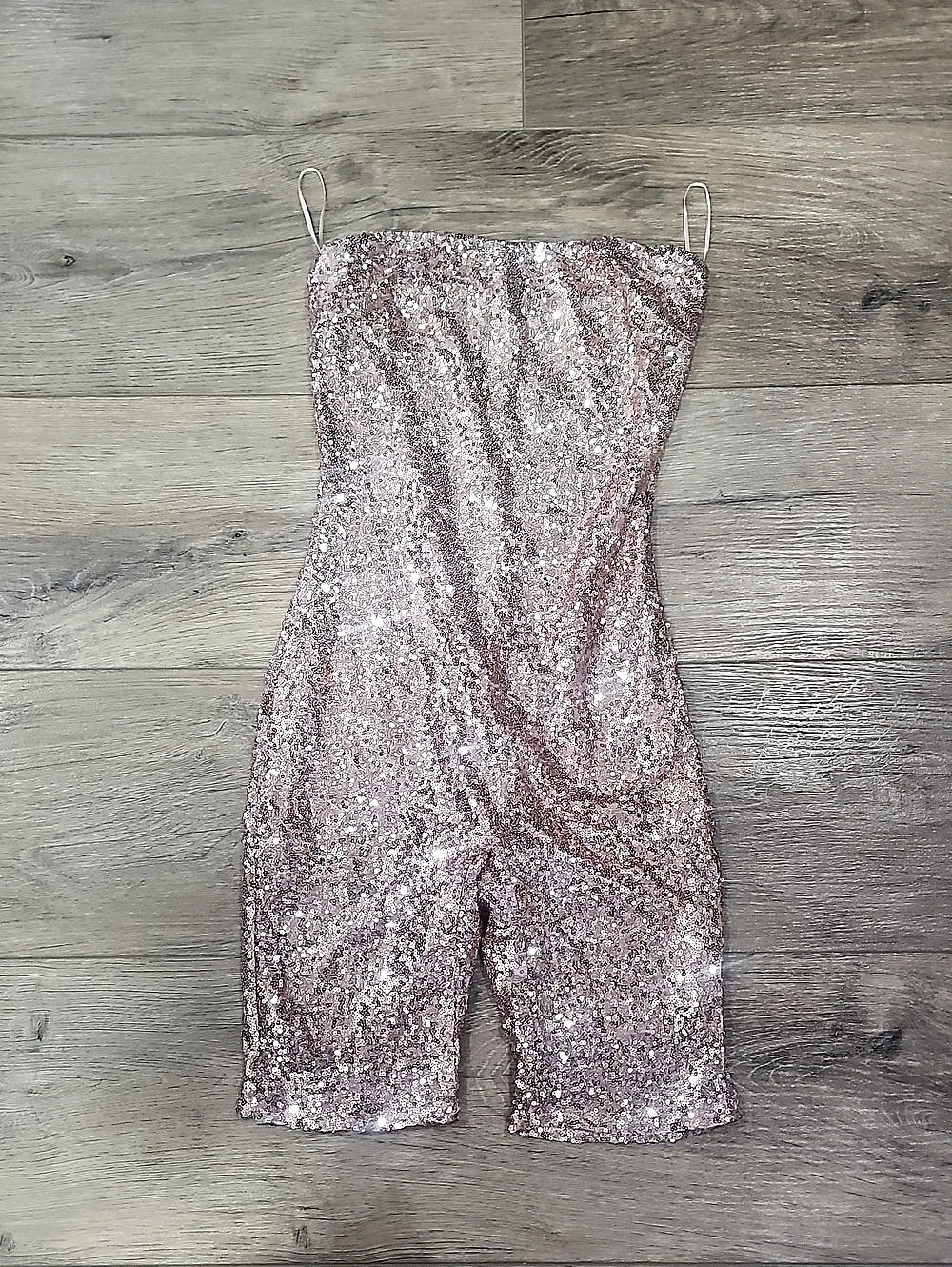 Fashion Nova Birthday Bash Sequin Romper Sequin Romper in Pink Size Small NWT